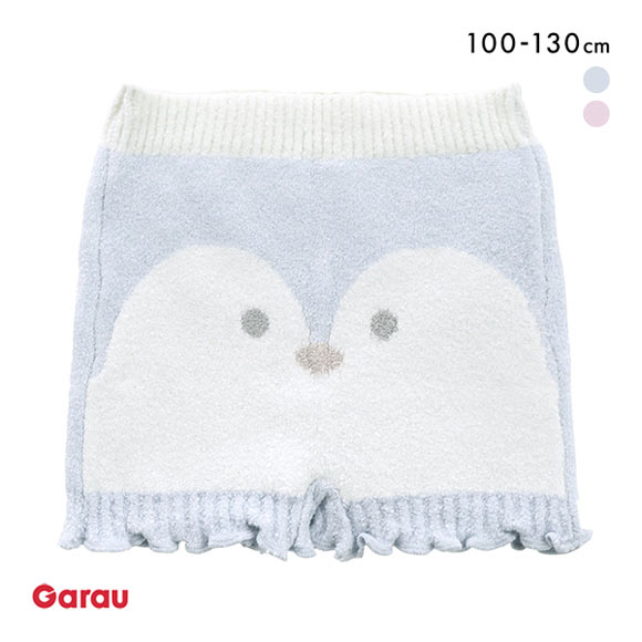 ガロー Garau モコモコ素材の1分丈 マシュマロパンツ オーバーパンツ キッズ ジュニア 女の子 女児 100-130