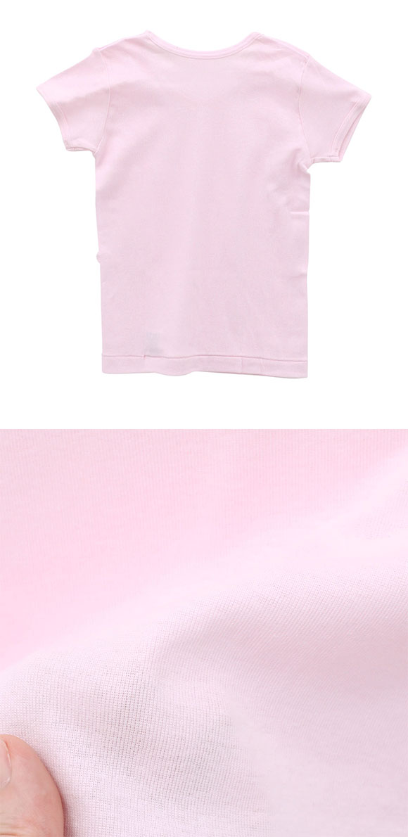 ガロー Garau 3分袖 カラー シャツ インナー キッズ ジュニア 女の子 3枚セット 綿100％ 吸水速乾