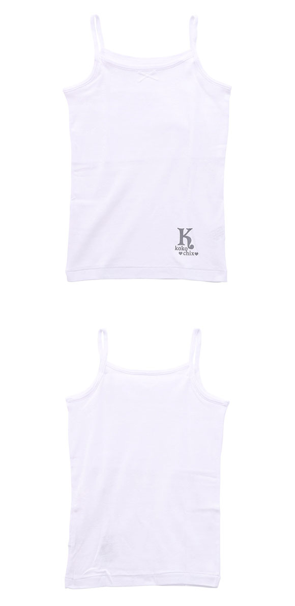 ガロー Garau 胸2重 キャミソール インナー キッズ ジュニア 女の子 2枚セット 綿100％ 吸水速乾