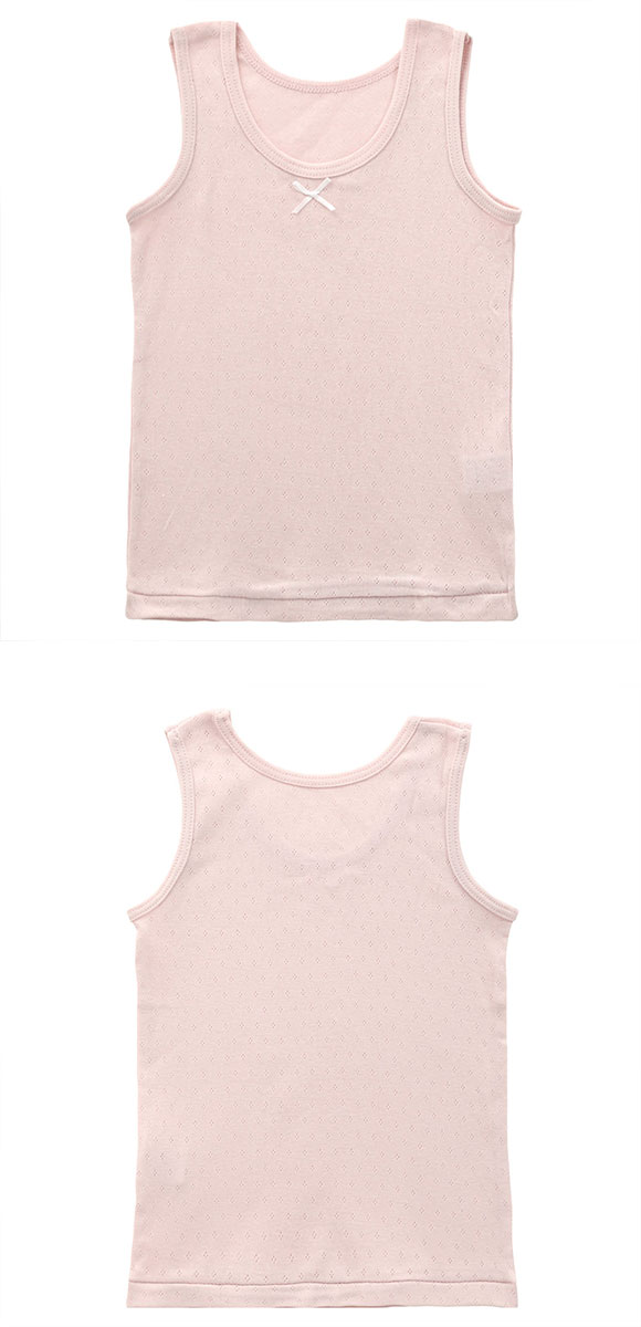 ガロー Garau キッズ ジュニア パターンメッシュ タンクトップ 3枚セット インナー 女の子 女児 綿100％