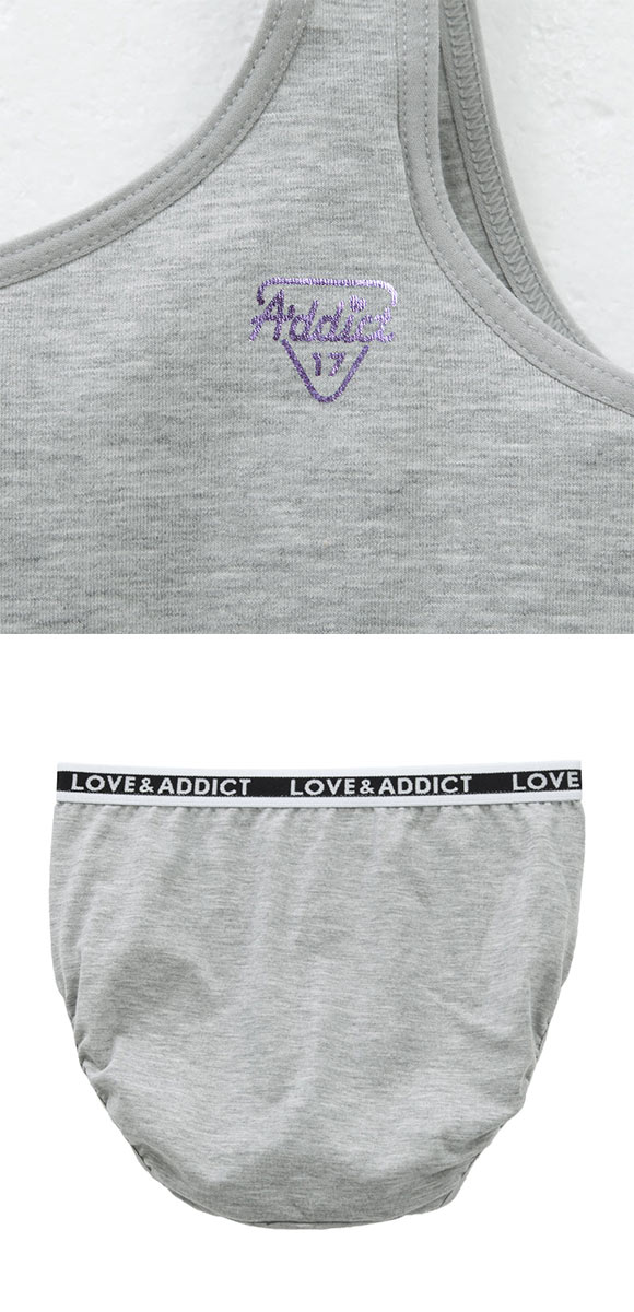 ガロー Garau ブラジャー ノンワイヤー ハーフトップ ショーツ セット キッズ ジュニア 460269 ソフトカップ付き