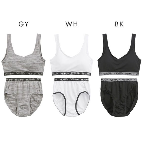 アウトドアプロダクツ OUTDOOR PRODUCTS ハーフトップ モールドカップ付き ショーツ 上下セット キッズ ジュニア 女の子