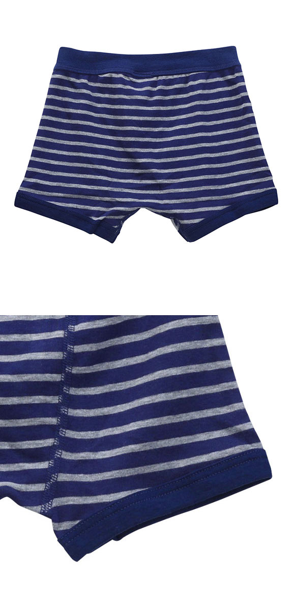 ガローGarau ボクサーパンツ キッズ ジュニア 男の子 前あき 3枚セット ボーダー 綿混 110 120 130 140 150 160 170