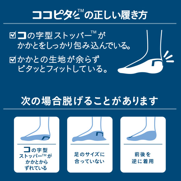KOKOPITA 脱げないココピタ さらっと実感 フットカバー 靴下 深履き 見せないスニーカー丈 5本指 滑り止め付き メンズ 25-27cm 27-29cm