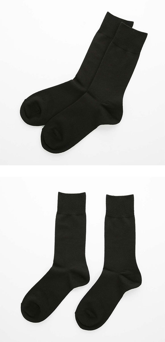 スーパーソックス 無地 クルー丈 ムレない におわない 靴下 24-26cm 26-28cm SUPER SOX