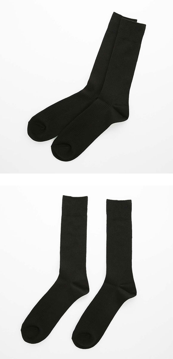 スーパーソックス リブ柄 クルー丈 ムレない におわない 靴下 大きいサイズ 28-30cm SUPER SOX