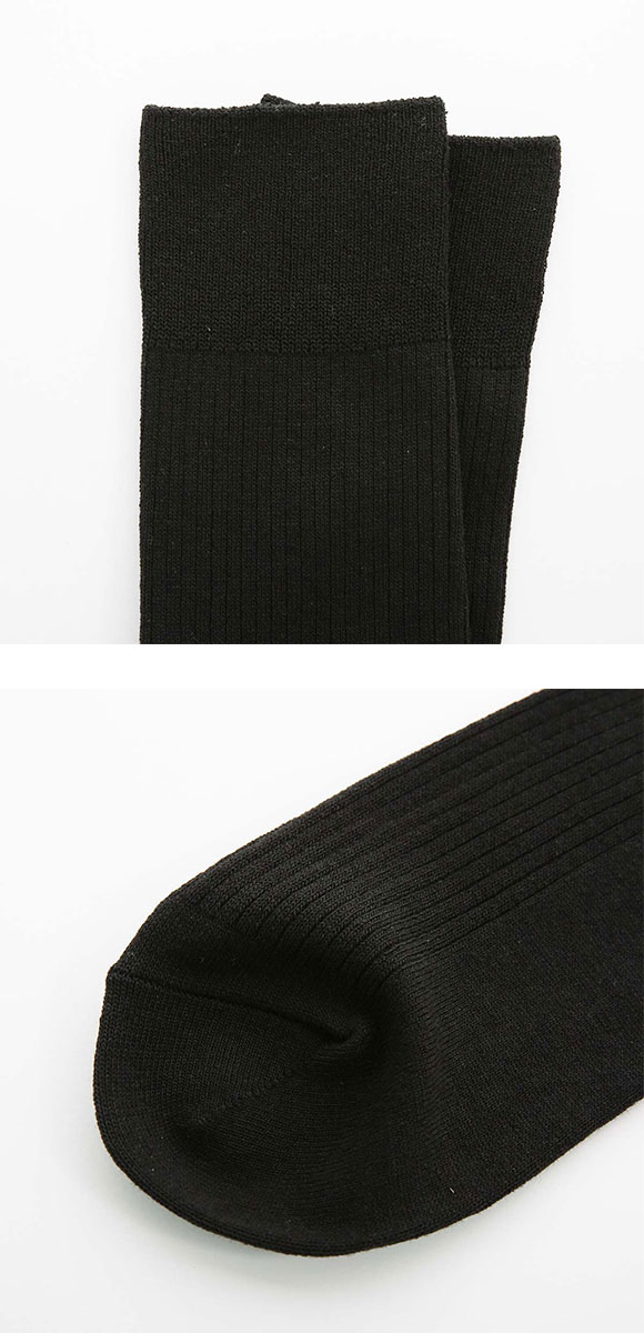 スーパーソックス リブ柄 クルー丈 ムレない におわない 靴下 大きいサイズ 28-30cm SUPER SOX