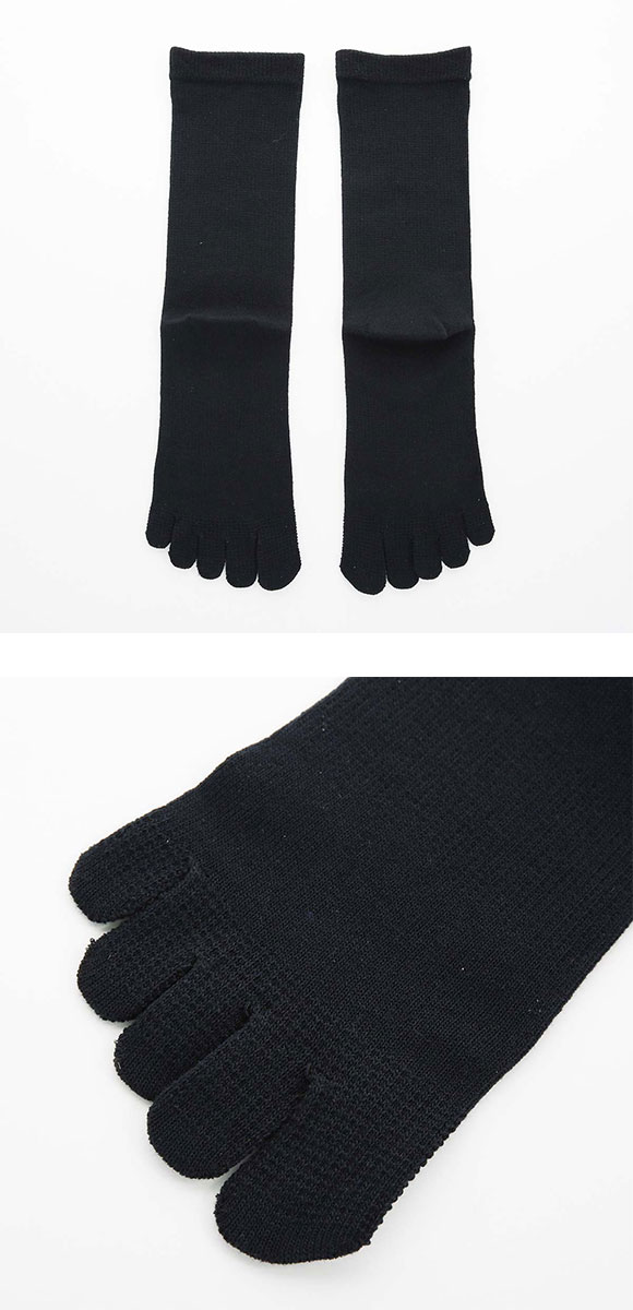 スーパーソックス 5本指 クルー丈 ムレない におわない 靴下 23-25cm 24-26cm 26-28cm SUPER SOX