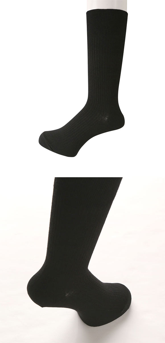 スーパーソックス SUPER SOX リブ クルー丈 ソックス ムレない におわない 靴下 23-25cm 24-26cm 26-28cm