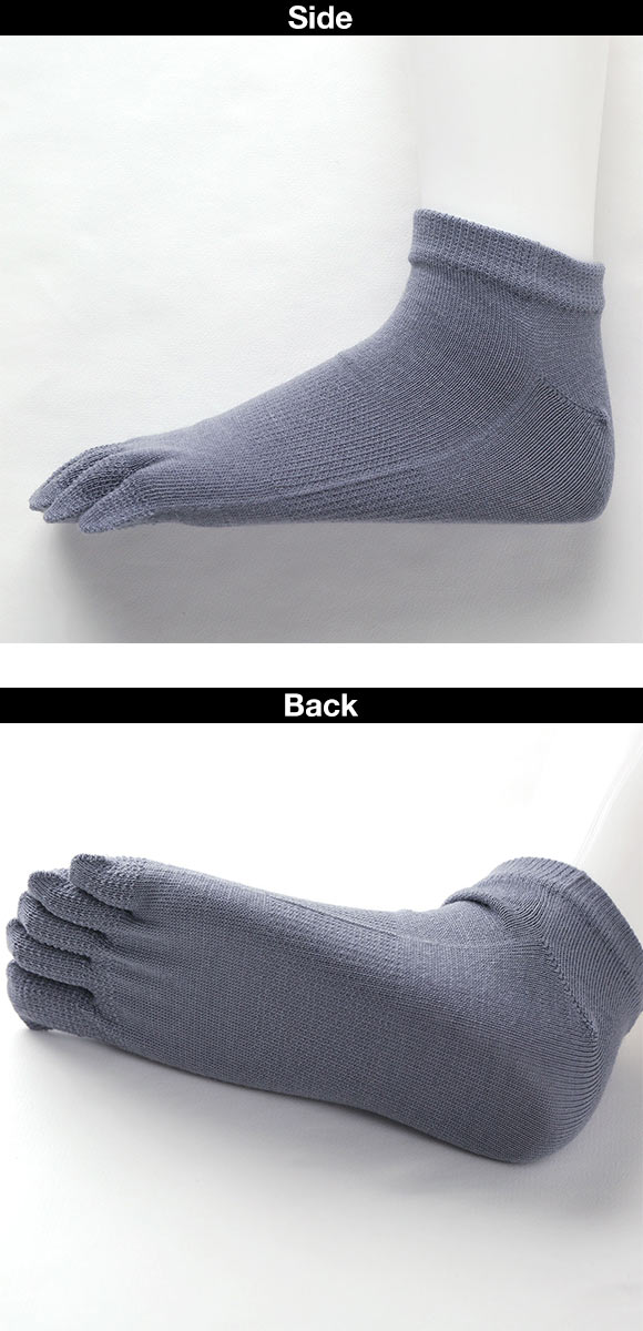 スーパーソックス SUPER SOX 五本指 ショート丈 ソックス ムレない におわない 靴下 23-25cm 24-26cm 26-28cm