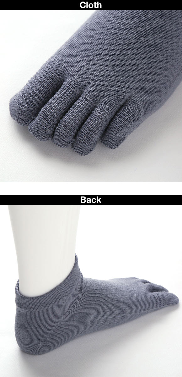 スーパーソックス SUPER SOX 五本指 ショート丈 ソックス ムレない におわない 靴下 23-25cm 24-26cm 26-28cm