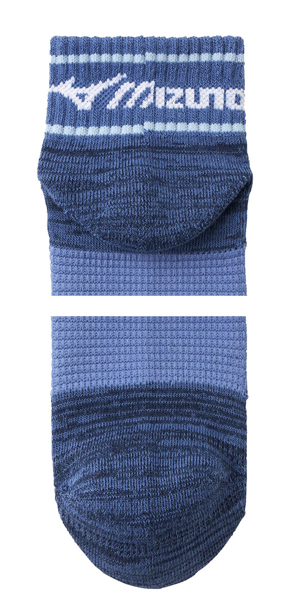 ミズノ MIZUNO RUN&WALK ソックス スニーカー丈 靴下 3足組 足底パイル レディース 23-25cm