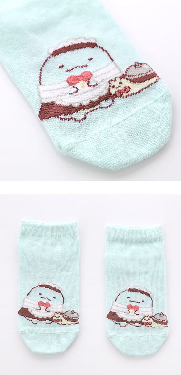 すみっコぐらし スニーカー丈ソックス 靴下 とかげ ジュニア キッズ 15-20cm 19-24cm