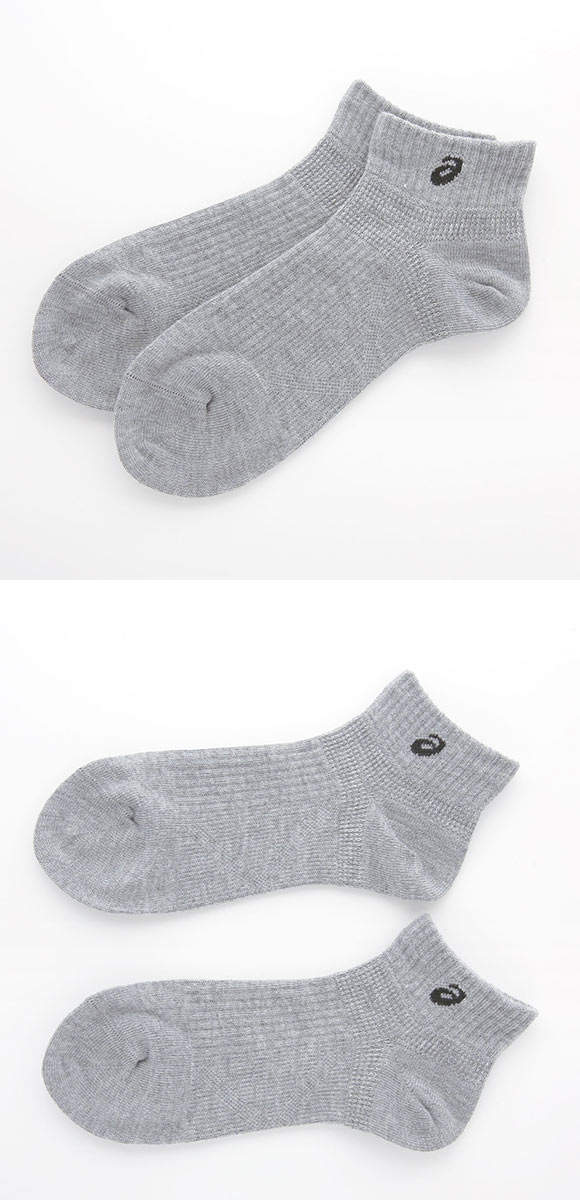 アシックス スニーカー丈 ソックス 異色アソート 3足組 ASICS キッズ