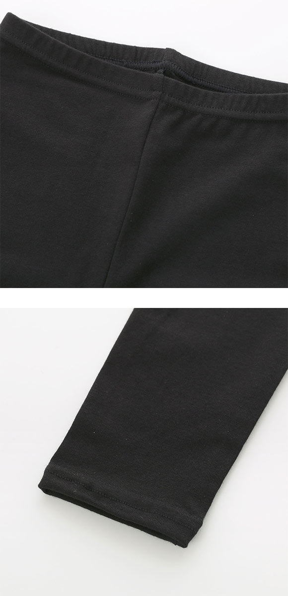 くろぱん のび～る綿混 キッズ オーバーパンツ 10分丈 レギンス スクール 学校 学生 ジュニア 女の子 KUROPAN okamoto