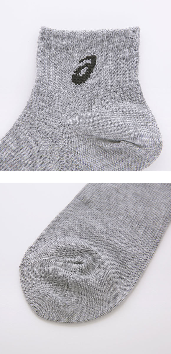 アシックス 無地 異色アソート ソックス 3足組 10cm丈 ASICS メンズ