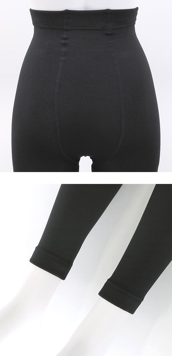 冬レギンス 160デニール 10分丈 ハイウエスト 裏起毛 ふんわりあたたか レディース M-L JM-L JJM-L 大きいサイズ okamoto