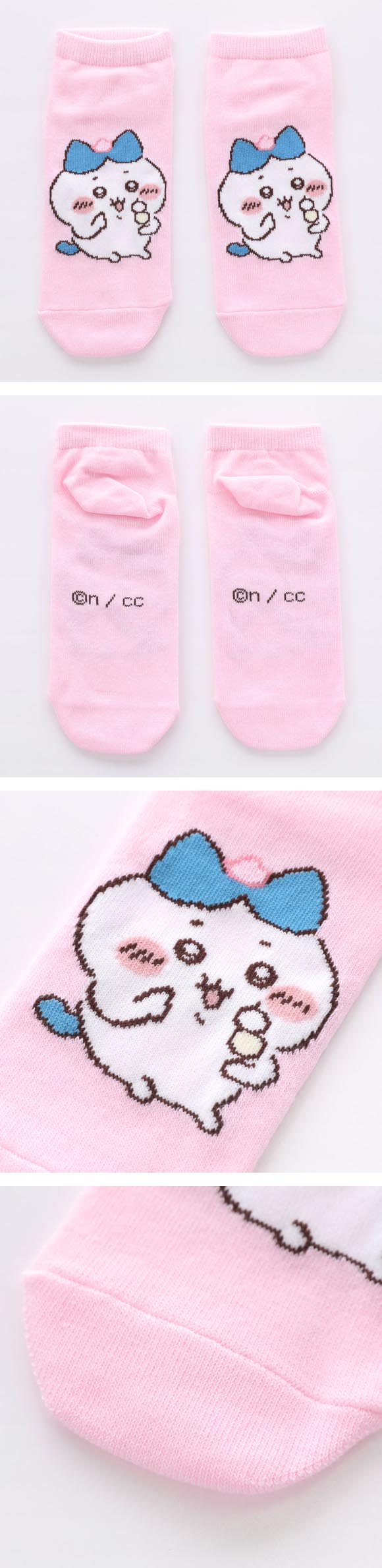 ちいかわ ソックス ハチワレ 桜 スニーカー丈 レディース 23-25cm キャラクターソックス 靴下