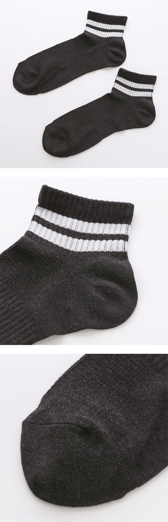 靴下研究所 ムレ知らず ソックス 3足組 ショート丈 甲メッシュ 速乾 サポート ライン メンズ 靴下 25-27cm オカモト okamoto