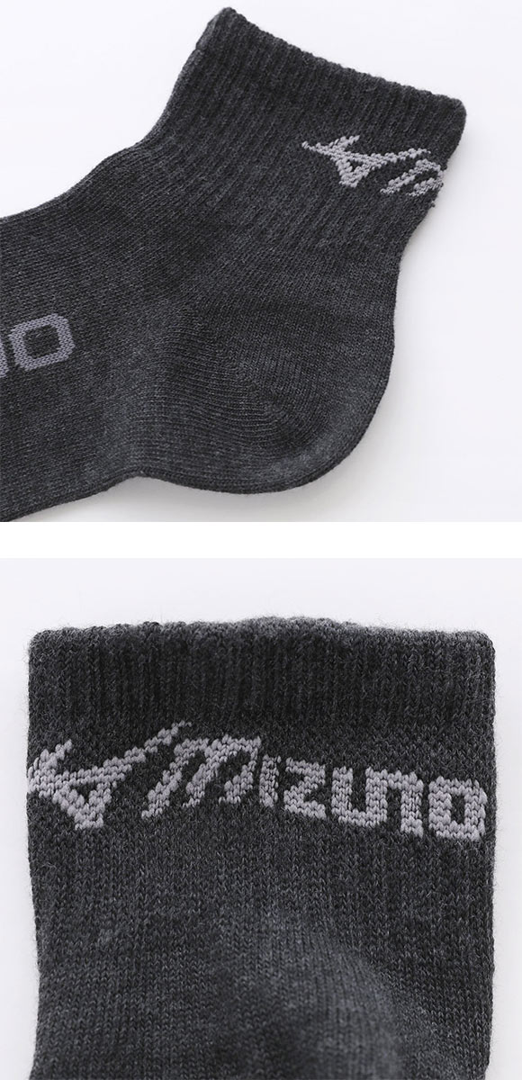 ミズノ ソックス ショート丈 3足セット 破れにくい ガチ丈夫 つま先かかと補強 グラデロゴ メンズ スポーツ 24-26cm 26-28cm 靴下 MIZUNO
