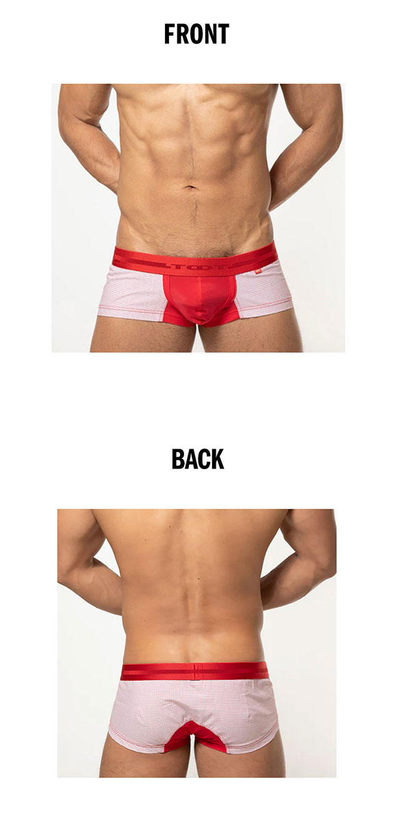 トゥート TOOT ギンガム ボクサートランクス メンズ 前とじ