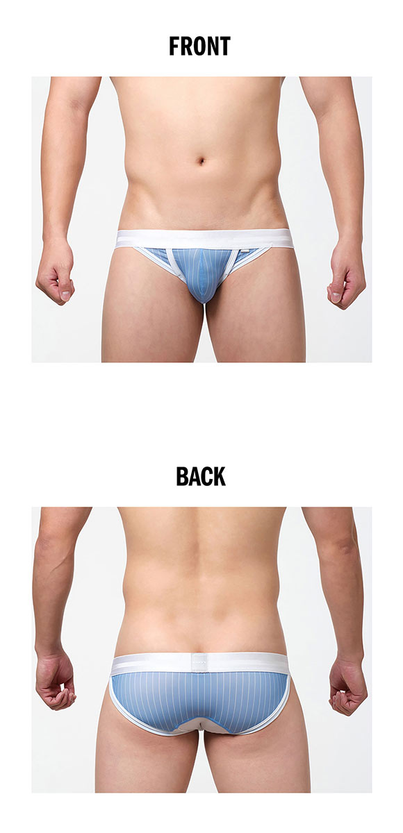 トゥート TOOT ピンストライプ ビキニ フルバック メンズ ブリーフ 前閉じ 日本製 BV26S008