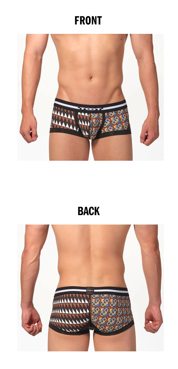 トゥート TOOT トライバルアシンメトリーボクサー ウルトラマイクロボクサーパンツ ローライズ メンズ 前とじ CB23A012