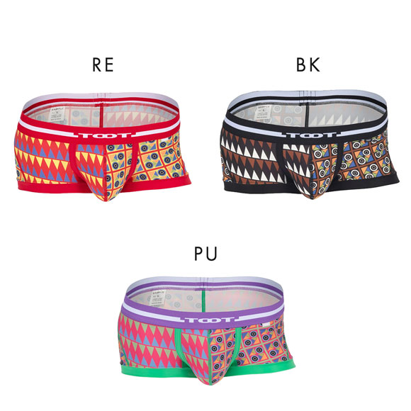 トゥート TOOT トライバルアシンメトリーボクサー ウルトラマイクロボクサーパンツ ローライズ メンズ 前とじ CB23A012