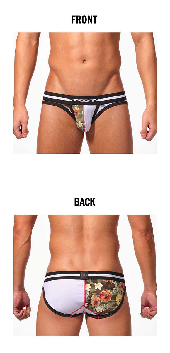 トゥート TOOT ボタニカルカモ カップビキニ フルバック メンズ 前閉じ CV24S007 立体カップ