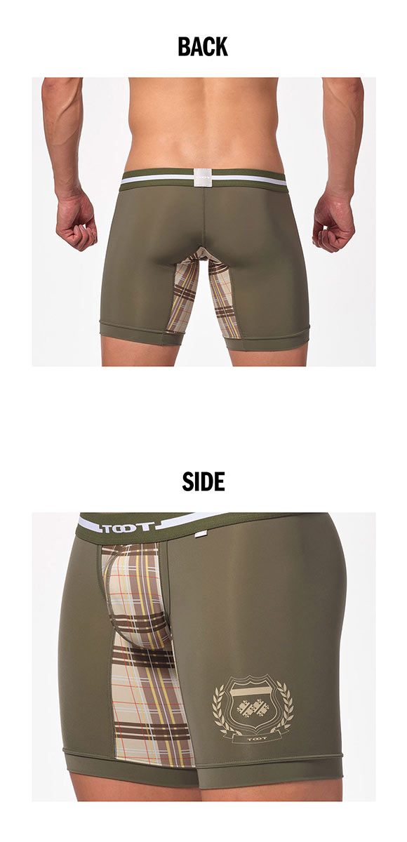 トゥート マドラスチェック ロングボクサー ボクサーパンツ メンズ 前とじ スポーツ スパッツ LB24A027 TOOT