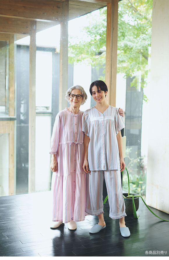 キッドブルー 25CRサッカーストライプ 半袖 ルームウェア ロングパンツ 上下セット パジャマ KID BLUE