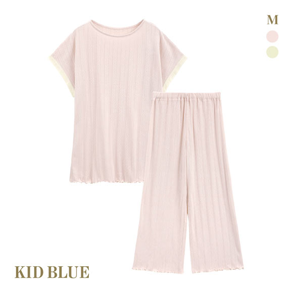 キッドブルー 25パターンメッシュN 半袖 ルームウェア 8分丈パンツ 上下セット パジャマ KID BLUE