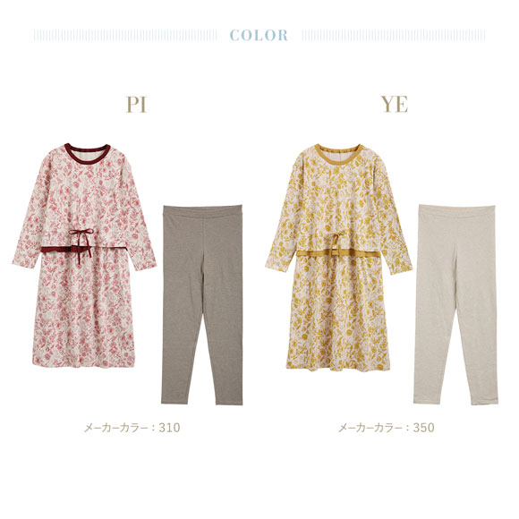 キッドブルー 25フルールPtN 長袖 ワンピース ルームウェア パジャマ KID BLUE