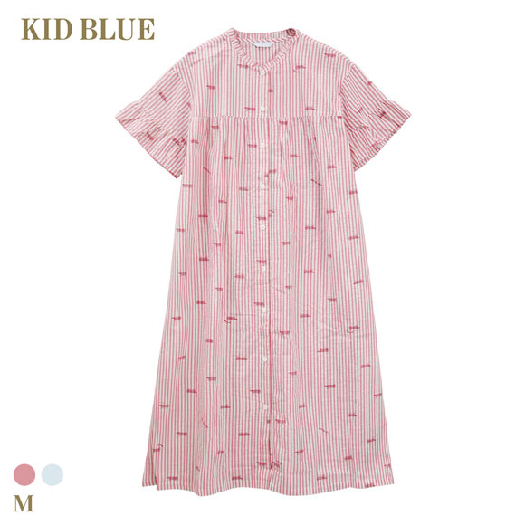 キッドブルー リサ・ラーソンコラボN ワンピース 半袖 ルームウェア ナイティ レディース KID BLUE
