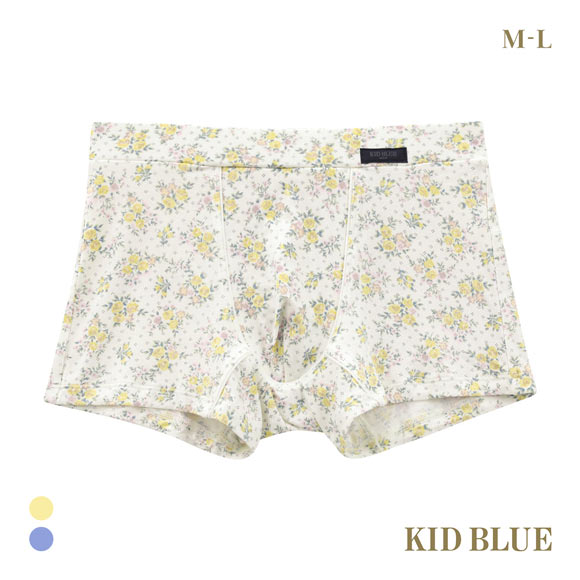 キッドブルー MENS ピンドットフラワー ボクサーパンツ 前とじ メンズ KID BLUE