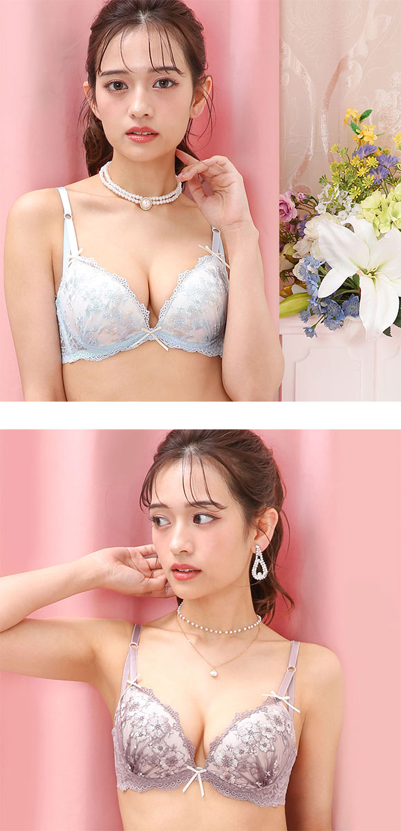 サンエイ 脇高 クラッシーブーケ ブラセット ABCD サイドリボンショーツ 横紐 脇肉 はみ肉すっきり 脇寄せ 美胸 谷間 丸胸 SANEI