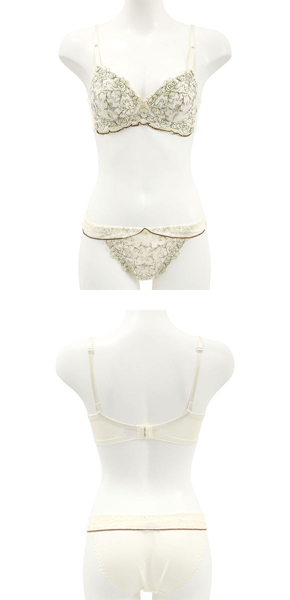 サンエイ 脇高 ルミエールローズ ブラセット ABCD 脇肉 はみ肉すっきり 脇寄せ ブラジャー ショーツ セット 美胸 谷間 丸胸 SANEI 大きいサイズ