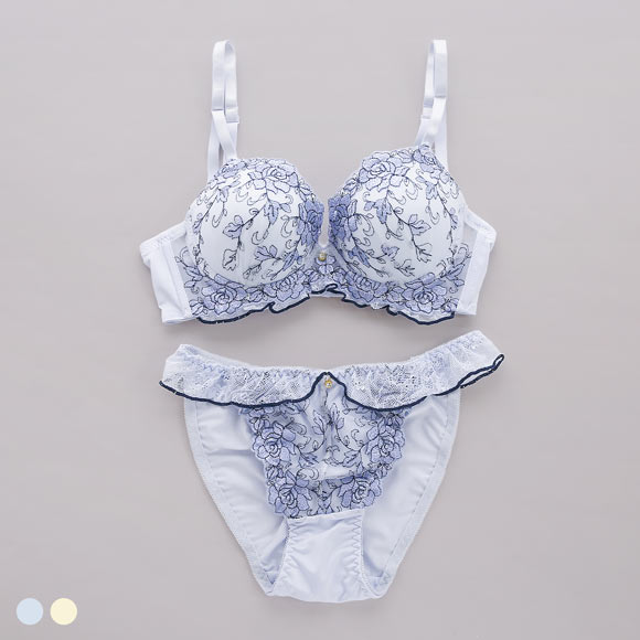 サンエイ 脇高 ルミエールローズ ブラセット EF 大きいサイズ 脇肉 はみ肉すっきり 脇寄せ ブラジャー ショーツ セット 美胸 谷間 丸胸 SANEI