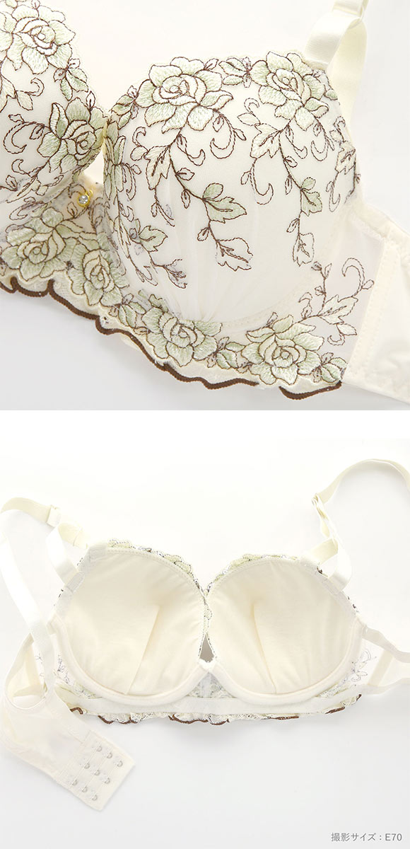 サンエイ 脇高 ルミエールローズ ブラセット EF 大きいサイズ 脇肉 はみ肉すっきり 脇寄せ ブラジャー ショーツ セット 美胸 谷間 丸胸 SANEI