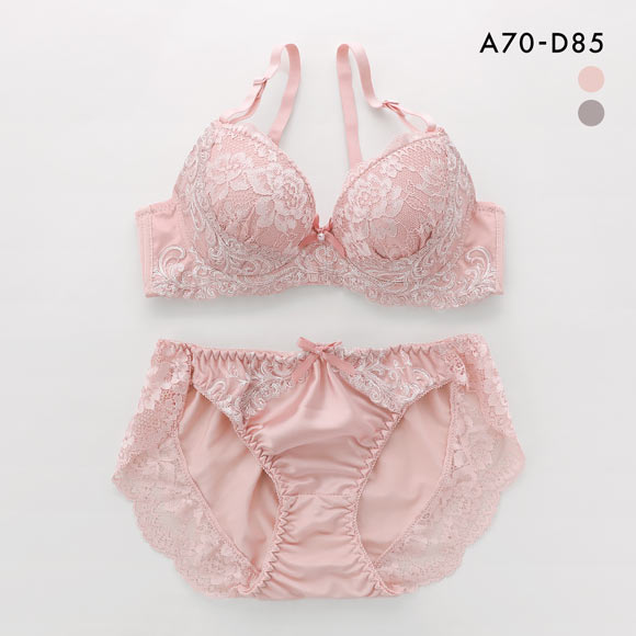 サンエイ アラベスクボタニカル ブラセット ABCD 脇肉 はみ肉すっきり 脇寄せ ブラジャー ショーツ セット 美胸 谷間 丸胸 SANEI