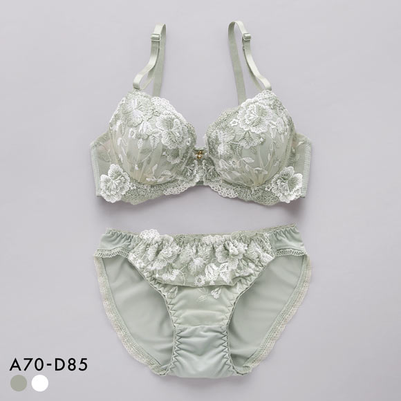 サンエイ ホワイトローズ ブラセット ABCD 脇肉 はみ肉すっきり 脇寄せ ブラジャー ショーツ セット 美胸 谷間 丸胸 SANEI