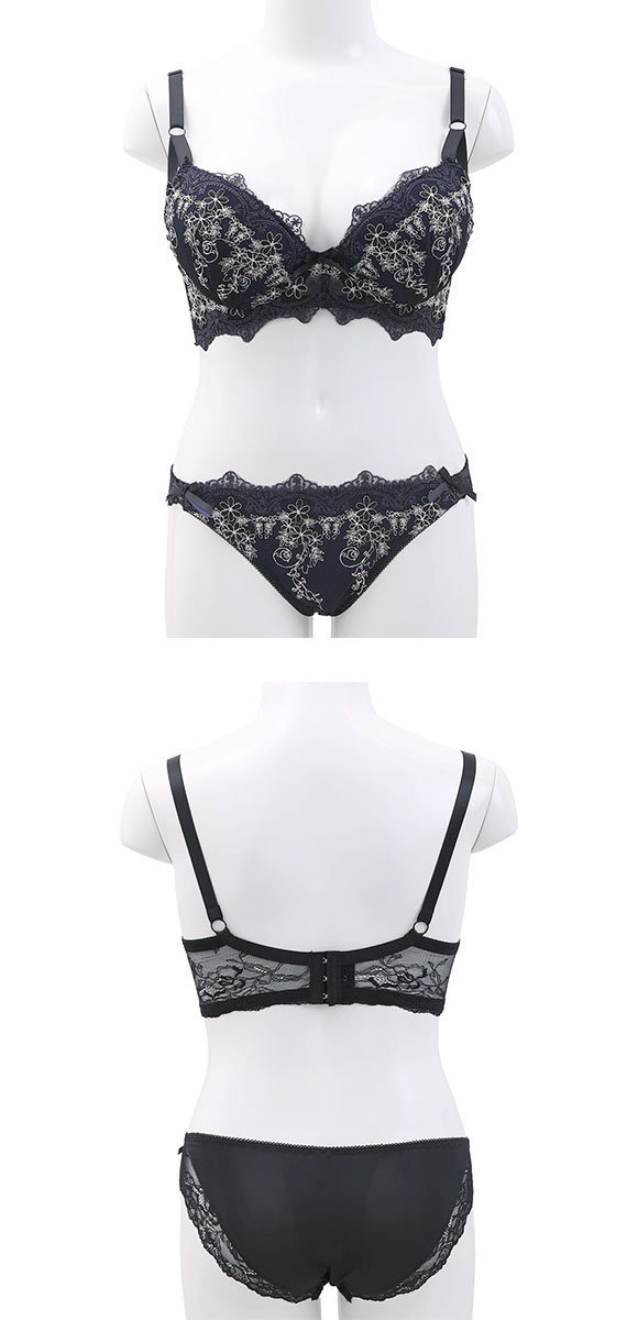 サンエイ 脇高 アンティークレーシィフラワー ブラセット GHI 大きいサイズ グラマー 脇肉 はみ肉すっきり 脇寄せ ブラジャー ショーツ 美胸 谷間 丸胸 SANEI