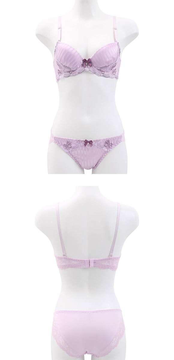 サンエイ ガーリーリボンブーケ ブラセット ABCD 脇肉 はみ肉すっきり 脇寄せ ブラジャー ショーツ セット 美胸 谷間 丸胸 魔法少女 SANEI