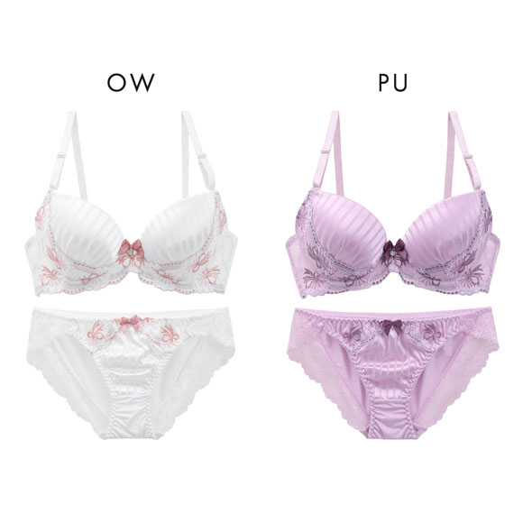 サンエイ ガーリーリボンブーケ ブラセット ABCD 脇肉 はみ肉すっきり 脇寄せ ブラジャー ショーツ セット 美胸 谷間 丸胸 魔法少女 SANEI