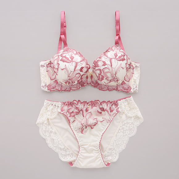 サンエイ 脇高 アロマティックメモワール ブラセット EF 脇肉 はみ肉すっきり 脇寄せ ブラジャー ショーツ セット 大きいサイズ SANEI