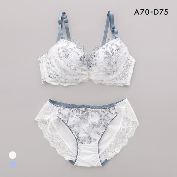 サンエイ 脇高 トワルドジュイ×カバーレース ブラセット ABCD 脇肉 はみ肉すっきり 脇寄せ ブラジャー ショーツ セット 美胸 谷間 丸胸 SANEI