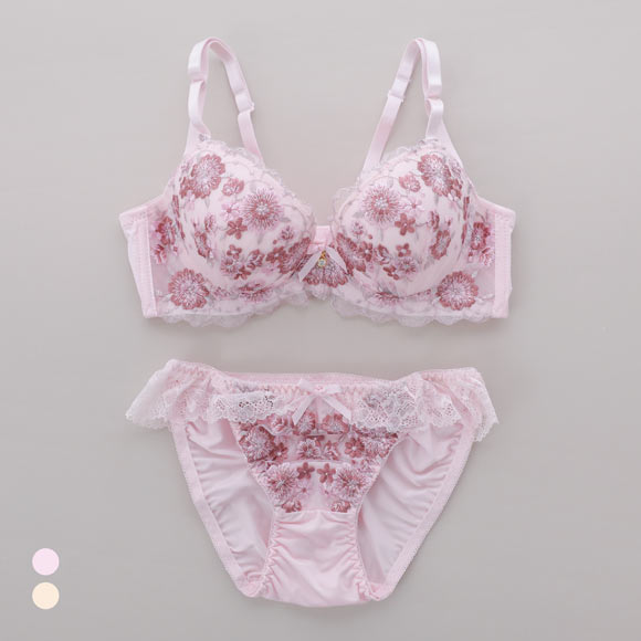 サンエイ 脇高 ブルーミングスケープ ブラセット EF 大きいサイズ グラマー 脇肉 はみ肉すっきり 脇寄せ ブラジャー ショーツ SANEI