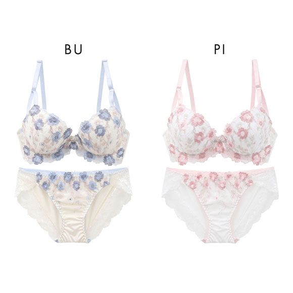 サンエイ 脇高 ハイライトフラワー ブラセット ABCD 大きいサイズ グラマー 脇肉 はみ肉すっきり 脇寄せ 着やせ セット 美胸 SANEI