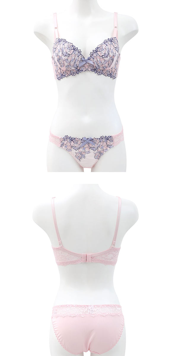 サンエイ 脇高 シャイニーローズ ブラセット ABCD 脇肉 はみ肉すっきり 脇寄せ ブラジャー ショーツ セット 美胸 SANEI