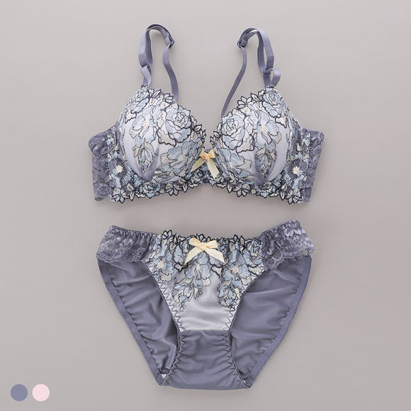 サンエイ 脇高 シャイニーローズ ブラセット EF 脇肉 はみ肉すっきり 脇寄せ ブラジャー ショーツ セット 大きいサイズ SANEI